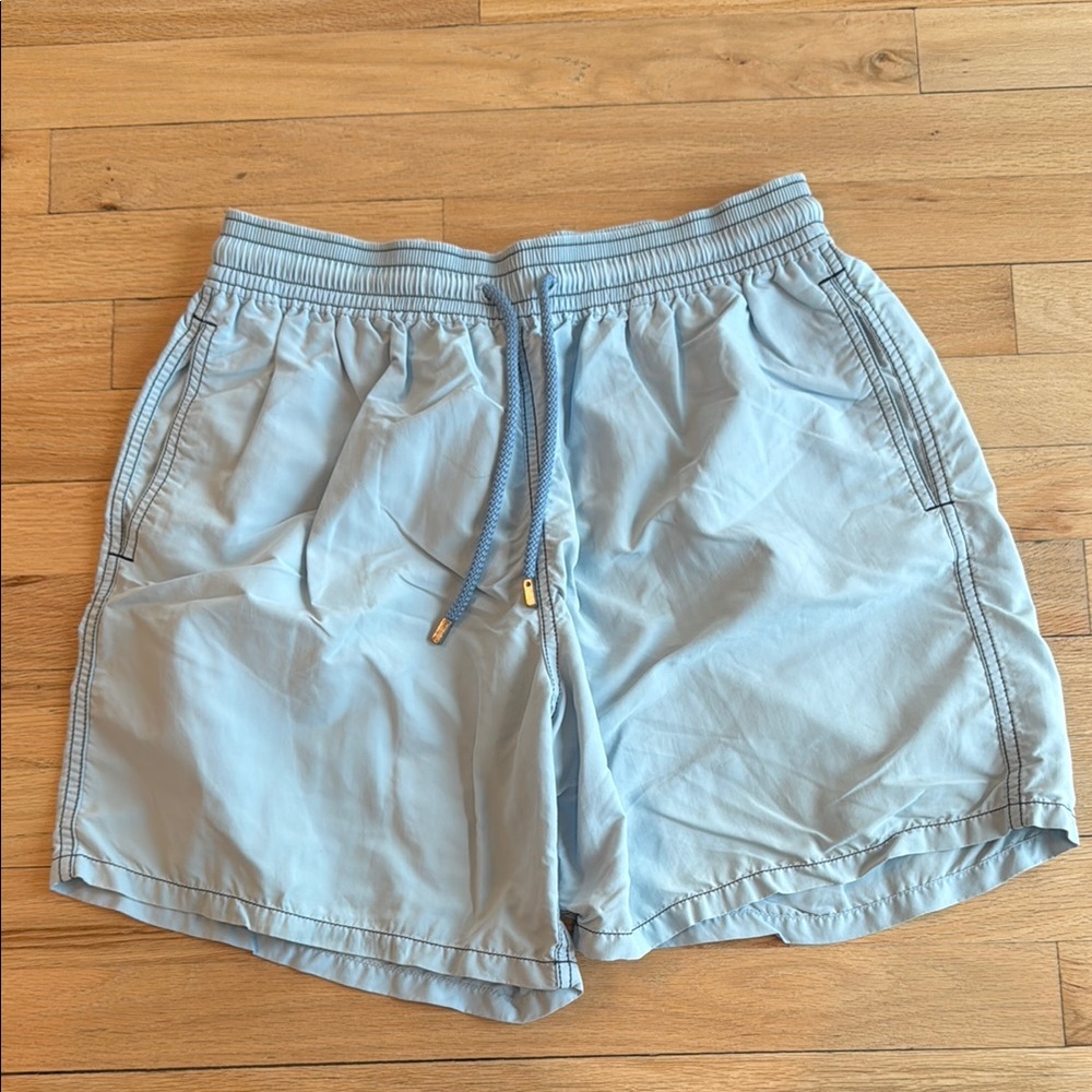 Vilebrequin Blue Athletic Shorts Elastic Waistband